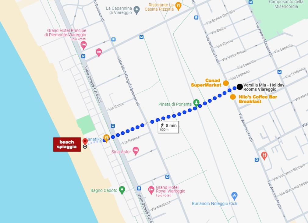 Versilia Mia - Beach At 8Min By Walk! New Rooms! Air Condition! Viareggio Exterior photo